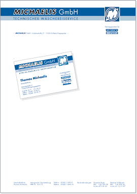 Briefbogen, Visitenkarte, Michaelis GmbH, Dahlwitz-Hoppegarten
